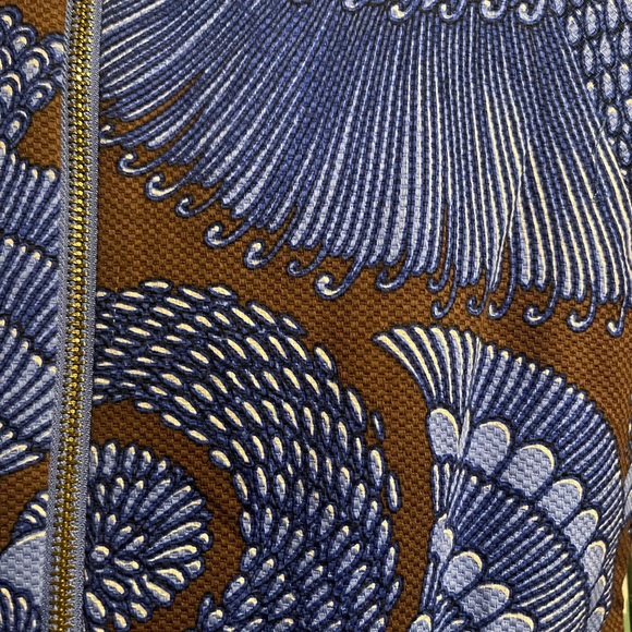 Elizabeth McKay Blue and Brown Floral Dress - Picture 3 of 3